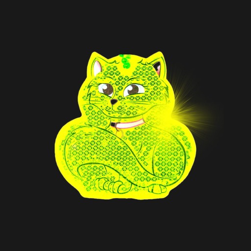 Pevný reflexný prívesok Cat Yellow CE