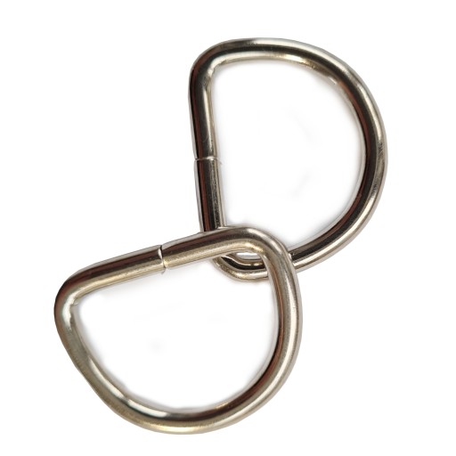 KOVOVÝ POLOKRUH 20mm STRIEBORNÝ, 2 ks