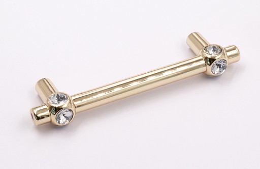 Nábytková úchytka MYSTIQ crystal, zlatý lesk, 96mm