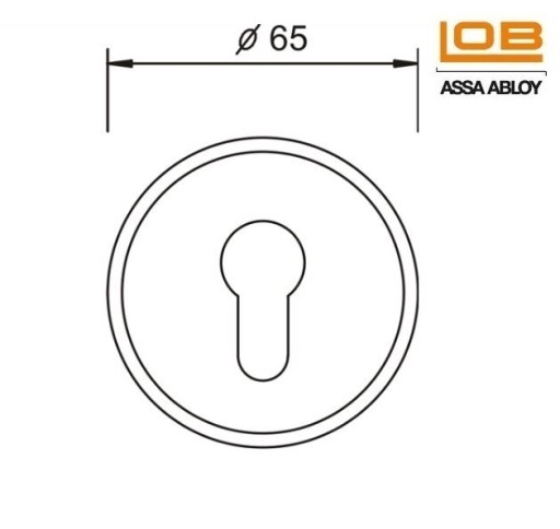 ŠTÍT DVERÍ MT02 A MT03 LOB ASSA ABLOY