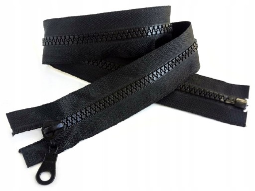 45 cm deliaci zips 5 mm čierny