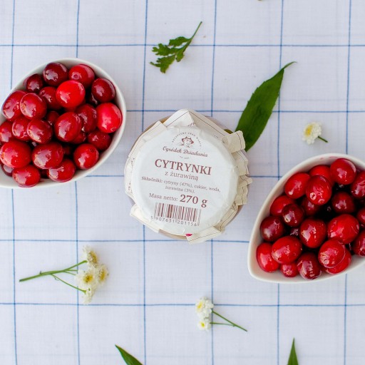 CITRÓNY S BRUSNICAMI BRUSNICOVÝ CITRÓN SIRUP 270g Ogródek Dziadunia