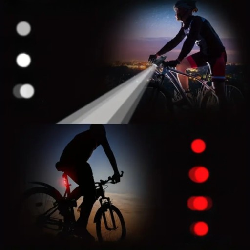 Výkonná BIKE lampa LED svetlo predné zadné BIKE baterka USB riadidlá