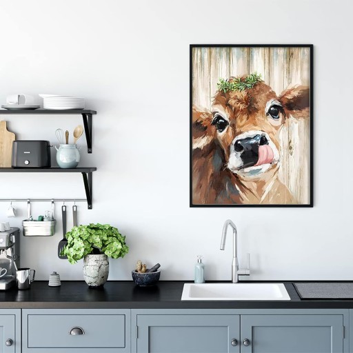 Diamantové vyšívanie 5D diamantový obraz 30x40cm DIY kravička