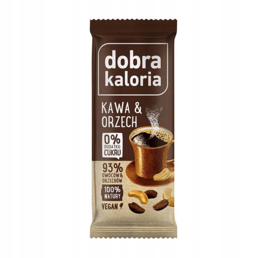 DOBRÉ KALÓRIE Kávová tyčinka s kešu orieškami bez pridaného cukru 35 g