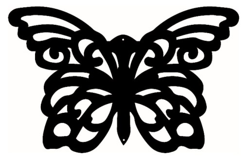 Prívesok BUTTERFLY 2 jarný dekor, žltá ažúrová dekorácia