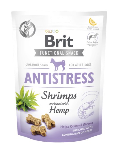 Psie maškrty na STRESOVÉ CESTOVANIE SILVESTR Antistress Brit Snack 150g