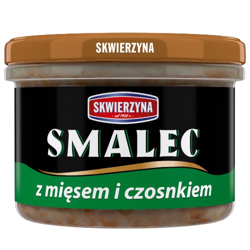 Skwierzynská bravčová masť s mäsom a cesnakom v dóze