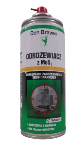 DEN BRAVEN SPREJ NA ODSTRAŇOVANIE HRDZE s MoS2 400 ml