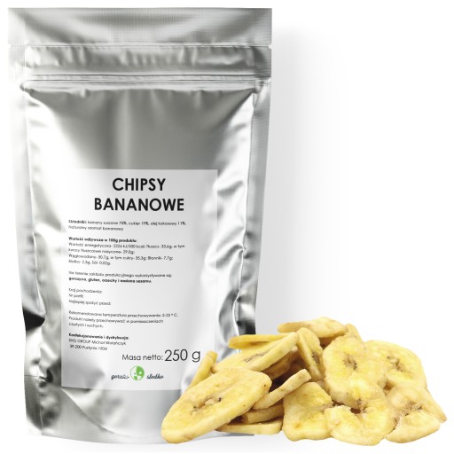 BANANA CHIPS sušený banánový snack 250g