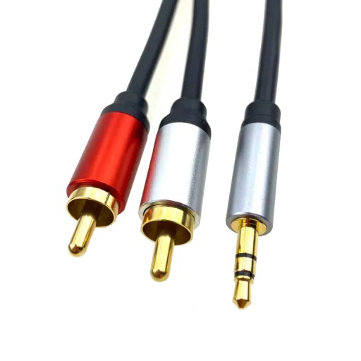 AUX KÁBEL MINI JACK 3,5mm 2x RCA CINCH STEREO 3m