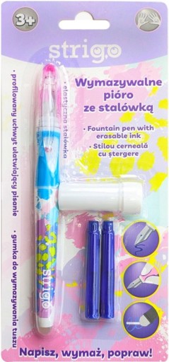 STRIGO Stierateľné pero s hrotom - dizajn pre dievča + 2x náplne