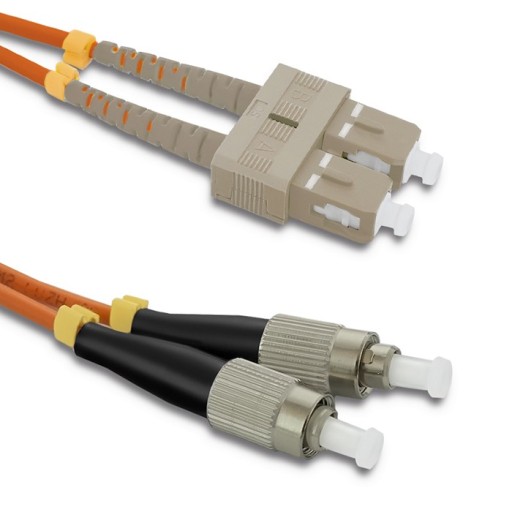 Qoltec SC/UPC - FC/UPC prepojovací kábel z optických vlákien | Multimode | 50/125 | 1 m
