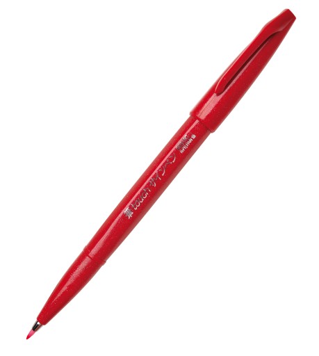 BRUSH Pentel Sign Pen SES15 RED popisovacie pero