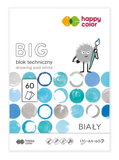 Biela technická podložka BIG A4 170g 60 listov Happy Color 60 listov