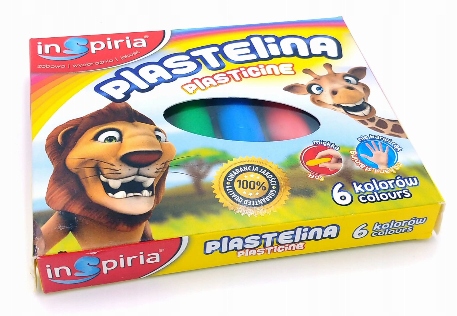 plastelína 6 farieb 3798 INSPIRIA