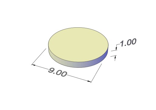 Cylindrický neodymový magnet MW 9x1 N38, sada 10 kusov