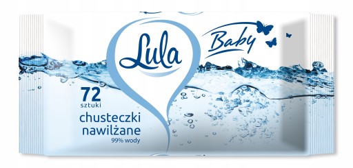 LULA Utierky vlhčené vodou 99% BABY 72 ks