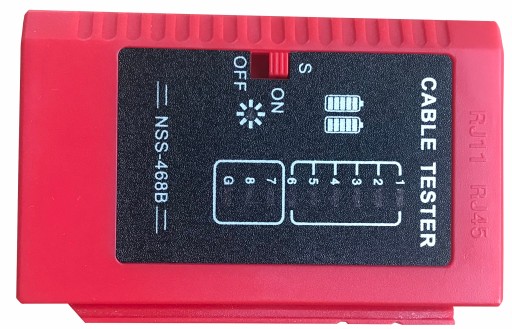 TESTER SIEŤOVÝCH KÁBLOV RJ45 RJ12 RJ11 POUZDRO