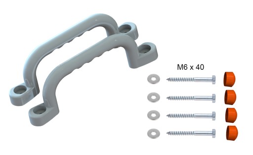 SLNKO - IHRISKO RÚČKY 240 mm - 2 ks SO ŠEDÝMI SKRUTKAMI RD