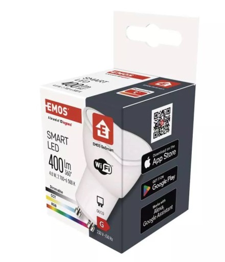 EMOS ZQW832R GoSmart LED žiarovka MR16/GU10/4,8W