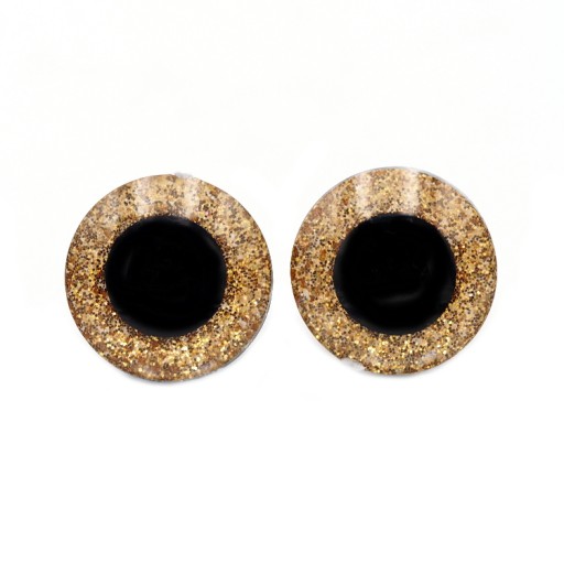 ZLATÝ GLITTER MASKOT OČI 20 mm