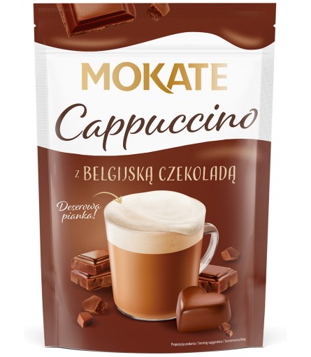 Mokate Cappucino s príchuťou belgickej čokolády 110g
