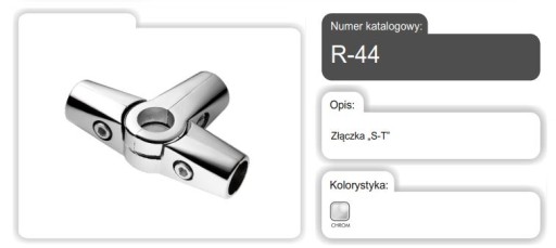 TROJRAMENNÝ KONEKTOR R44 RÚRA FI25mm KONEKTOR S-T KONEKTOR MAT ČIERNA AMIX.