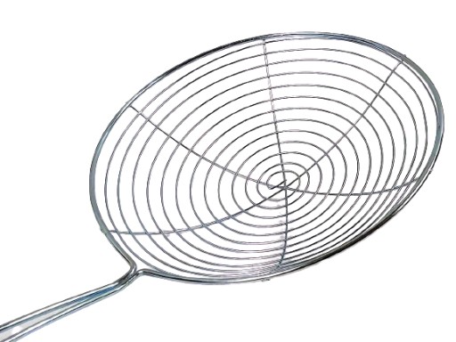 Sitko na vyprážanie, oceľový skimmer