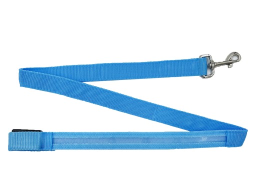SVIETIACE LED USB vodítko pre psa, MODRÉ, 120 cm