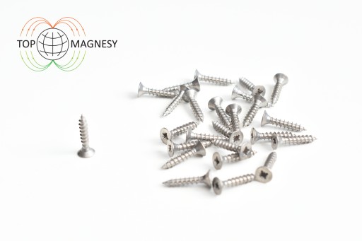 SILNÝ NEODYMIOVÝ MAGNET 14x3 SO SKRUTKOU 10 ks