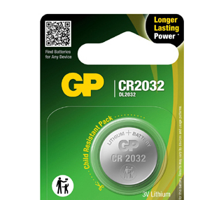 GP CR2032 2032 lítiové gombíkové batérie 1 ks.
