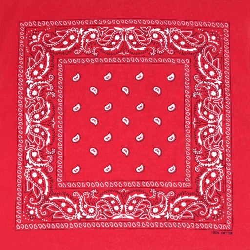Bandana bandana bandana červená paisley šatka