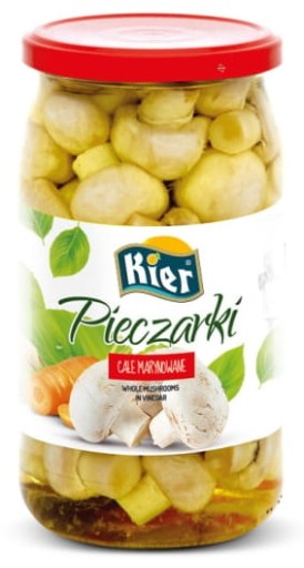 Celé huby marinované v slanom náleve 850g srdiečka