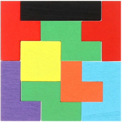 V3 MALÝ TETRIS DREVENÝ LOGICKÝ HRANÝ BLOK PRE DETI