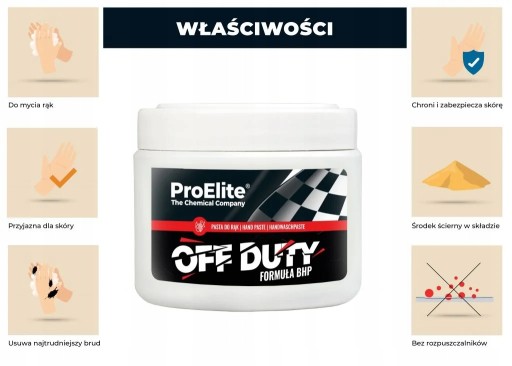 Účinná pasta na ochranu zdravia a bezpečnosti pri práci na umývanie rúk odstraňuje nečistoty ProElite Off Duty 500 ml