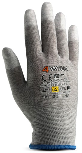 Antistatické rukavice 4WRK SHIELD ESD, veľkosť 8 - M, 1 pár.