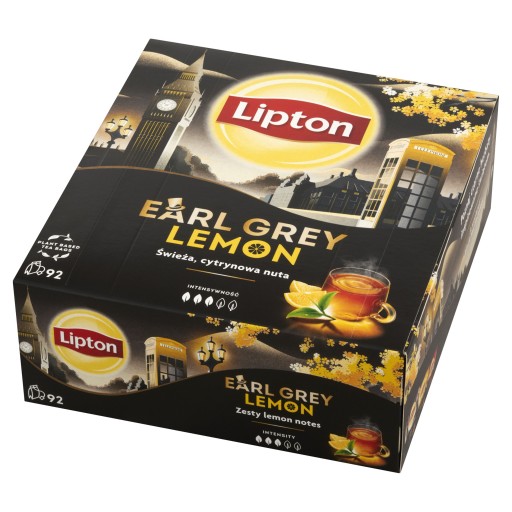 Lipton EARL GREY LEMON čierny expresný čaj 92 sáčkov 184g