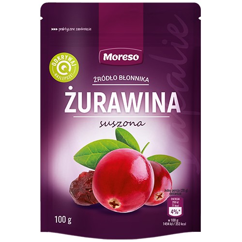 Sušené brusnice 100 g - MORESO