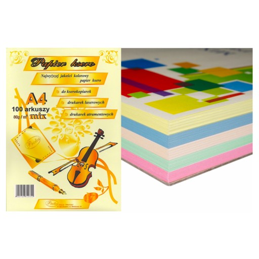 KOPÍROVACÍ PAPIER FARBA 80G A4 100k MIX PASTEL PROTOS