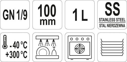 NEREZOVÁ NÁDOBA GASTRONOMICKÁ GN 1/9 100