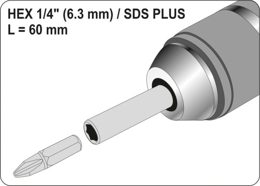 ADAPTÉR SDS PLUS PRE 1/4 BITOV YT-04690 YATO