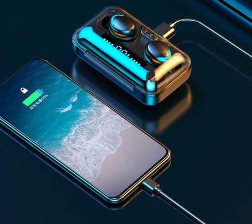 BEZDRÔTOVÉ SLÚCHADLÁ BLUETOOTH 5.1 + POWERBANK