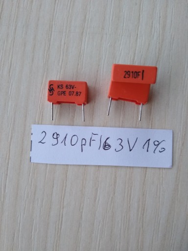 KONDENZÁTOR pre. 2910pF 1% 63V sada SIEMENS = 10 KS