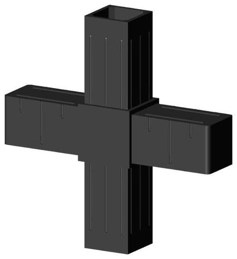 Plastová spojka 30x30x2, 2D4 V30 X2C