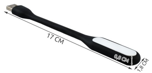 SILIKÓNOVÁ USB LAMPA - ČIERNA - CE