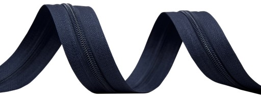 Páska na zips 5mm NAVY BLUE + 2 zipsy 1m