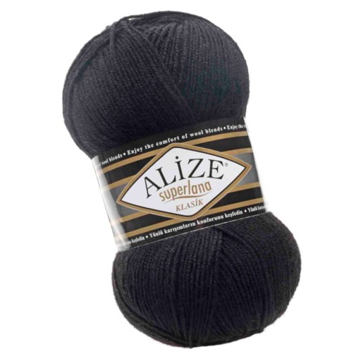 Priadza Superlana Klasik - 60 Black