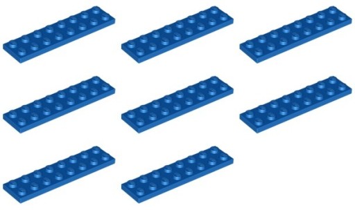 LEGO 3034 TANIER 2x8 modrý NOVINKA == (20g) 8 ks.
