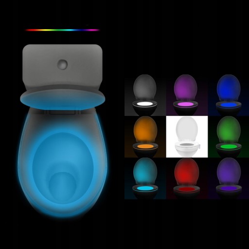 LED SVIETIDLO NA TOALET SENZOR POHYBU TOALET PODSVETLO PODSVIETENIE